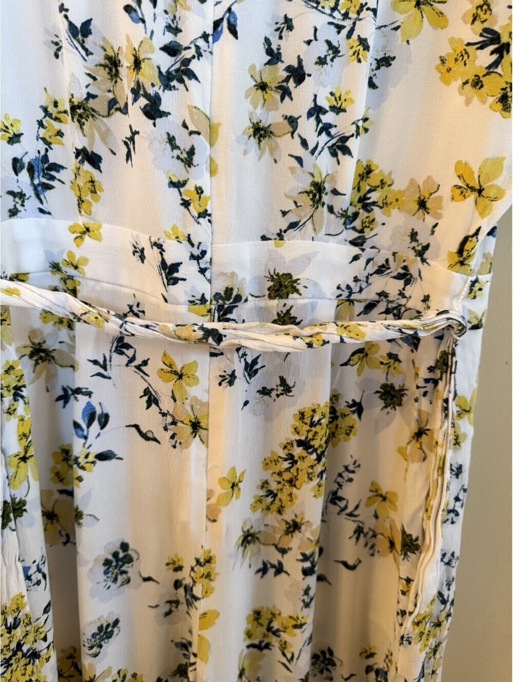 Banana Republic Dixie Floral Jumpsuit,Blue, Yellow Floral SIZE 2 Petite - Picture 6 of 7